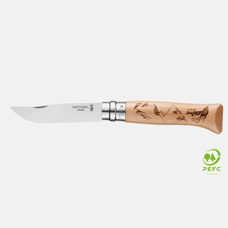 COUTEAU OPINEL N°08 GRAVURE RANDO