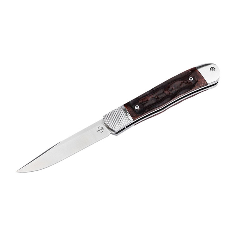 COUTEAU BÖKER PLUS HIDDEN RELEASE TRAPPER OS D'APPALOOSA