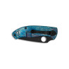 COUTEAU SPYDERCO TENACIOUS TITANIUM BLEU LAME NOIRE