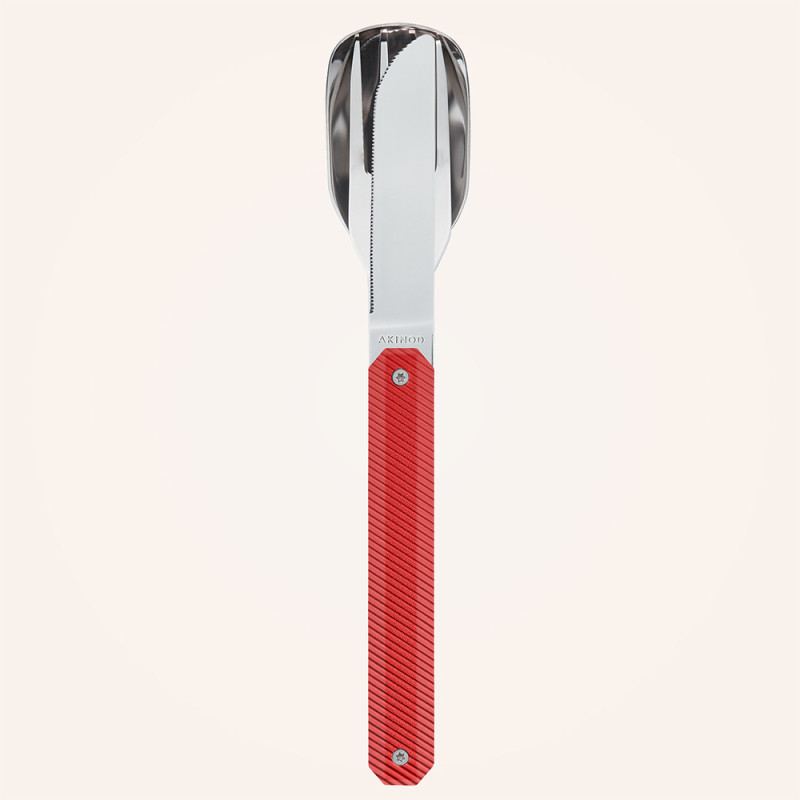 COUVERTS DROITS AKINOD 12H34 ALUMINIUM ROUGE