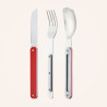 COUVERTS DROITS AKINOD 12H34 ALUMINIUM ROUGE