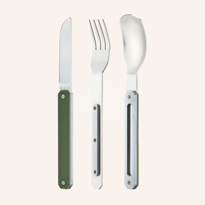 COUVERTS DROITS AKINOD 12H34 ALUMINIUM KAKI
