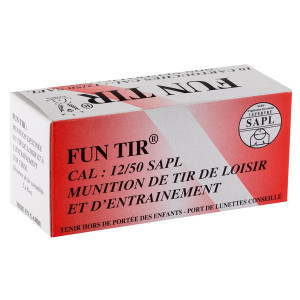 CARTOUCHES BALLE SAPL CAOUTCHOUC FUN TIR 12/50