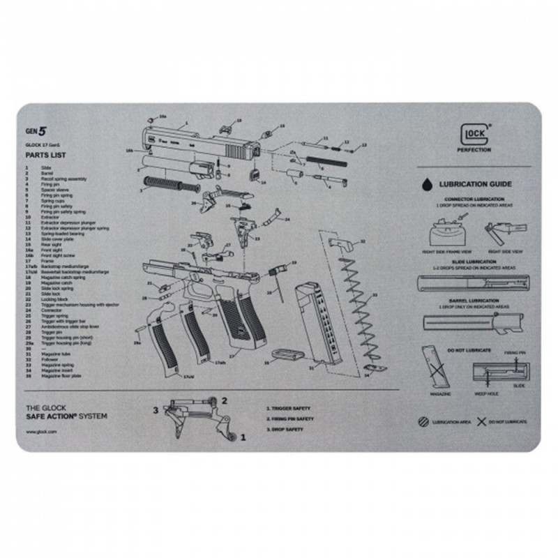 TAPIS DE DÉMONTAGE GLOCK GRIS GEN5