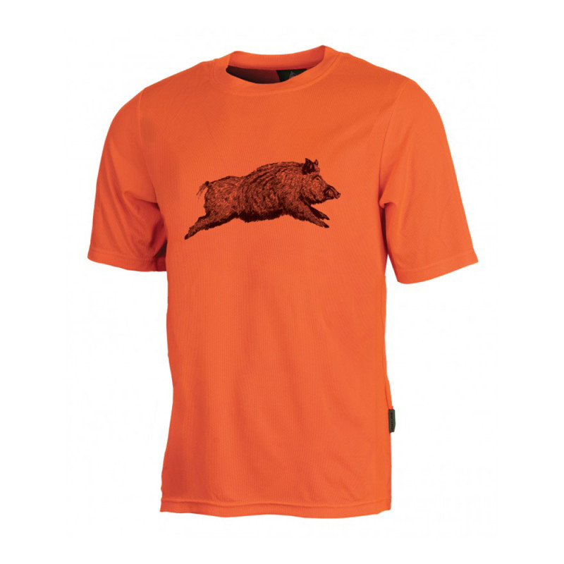 T-SHIRT ENFANT TREELAND ORANGE SANGLIER