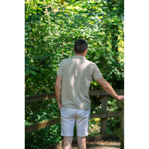 POLO CHASSE TRICOLORE WET SAND