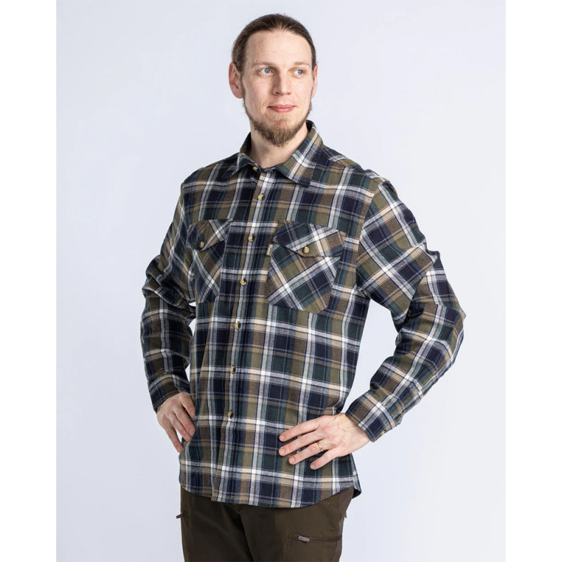 CHEMISE PINEWOOD HARJEDALEN VERT/BLEU MARINE