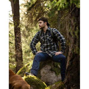 CHEMISE PINEWOOD HARJEDALEN VERT/BLEU MARINE