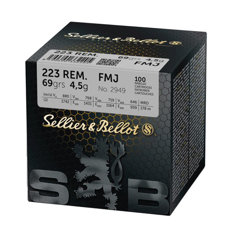MUNITIONS SELLIER & BELLOT 223 REMINGTON 69GR X100 V342962