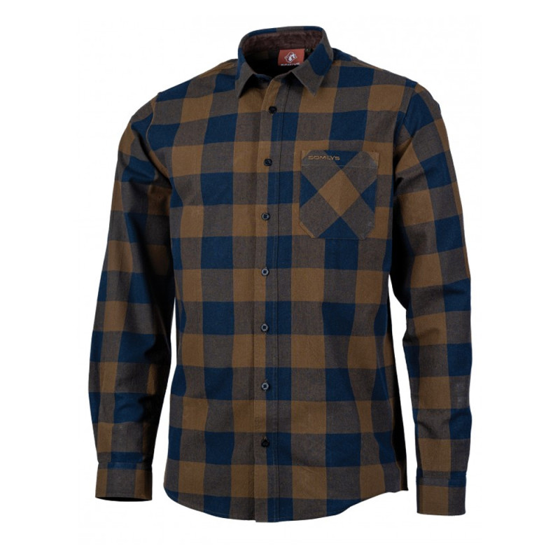 CHEMISE A CARREAUX SOMLYS MARRON