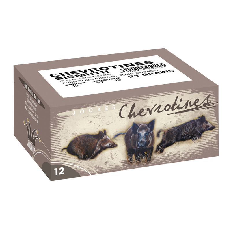 CARTOUCHES JOCKER CHEVROTINES BISMUTH 9 GRAINS