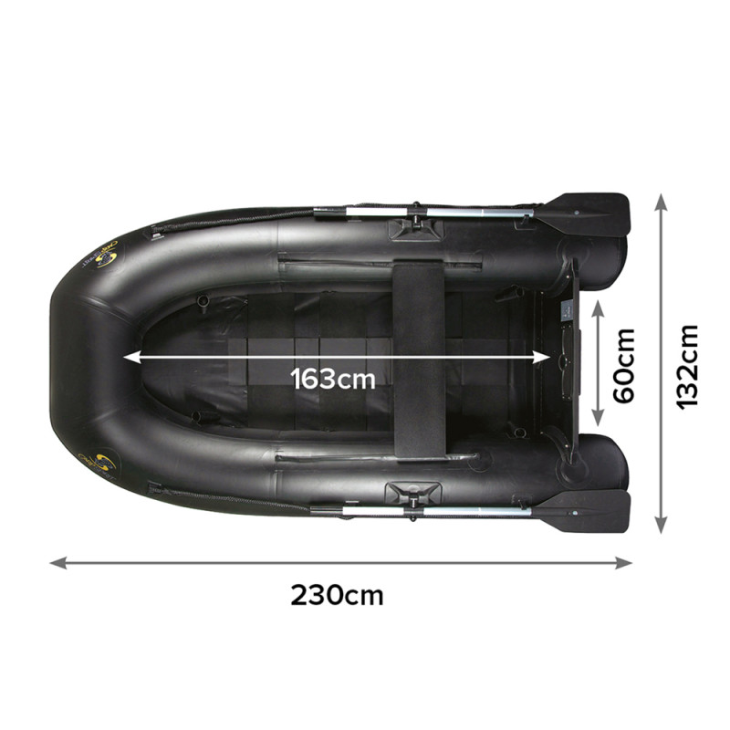 BATEAU PNEUMATIQUE CARP SPIRIT BLACK BOAT ONE 230
