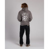 SWEAT A CAPUCHE PLUME ET POIL FAUNE TAUPE