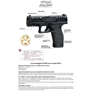 PISTOLET WALTHER PDP PRO SD COMPACT OR 4.6" 9X19 18 COUPS 2851831