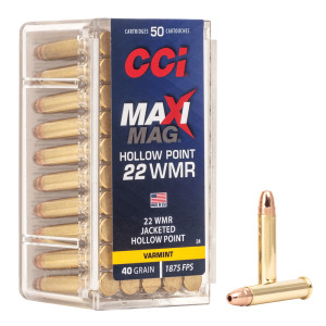 MUNITIONS 22MAGNUM MAXI MAG JHP 40 GRAINS