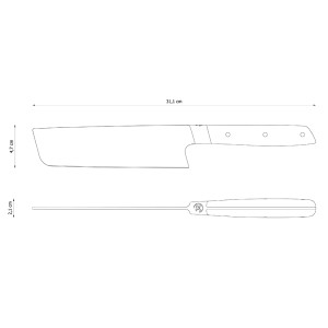 COUTEAU NAKIRAI 32 DUMAS SIGNATURE MICARTA 16CM