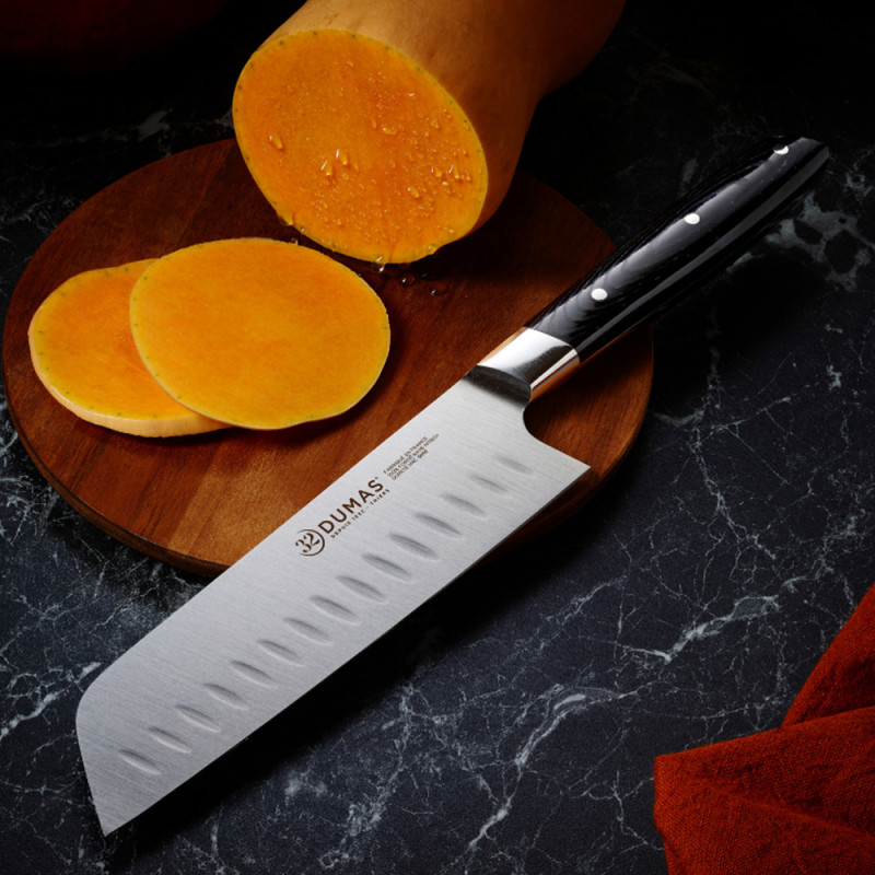 COUTEAU SANTOKU 32 DUMAS SIGNATURE MICARTA 18CM