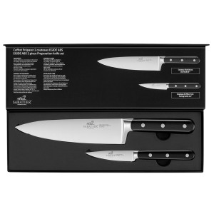 COFFRET 2 COUTEAUX SABATIER EGIDE OFFICE 9CM + CHEF 20CM