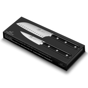 COFFRET 2 COUTEAUX PRÉPARER SABATIER EGIDE OFFICE 9CM + MINI SANTOKU 12CM