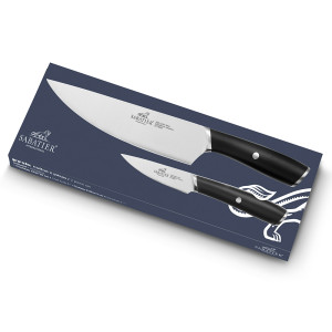 COFFRET 2 COUTEAUX SABATIER PYXIS CHEF 20CM + OFFICE 9CM
