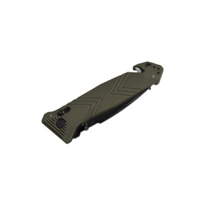 COUTEAU TB OUTDOOR CAC LAME LISSE 4 FONCTIONS KAKI