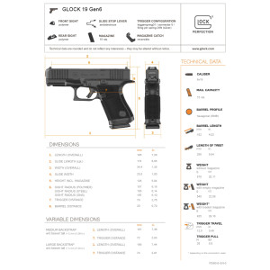 PISTOLET GLOCK 19 GEN6 FS 9X19 76224