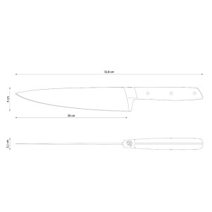COUTEAU CHEF 32 DUMAS SIGNATURE MICARTA 20CM