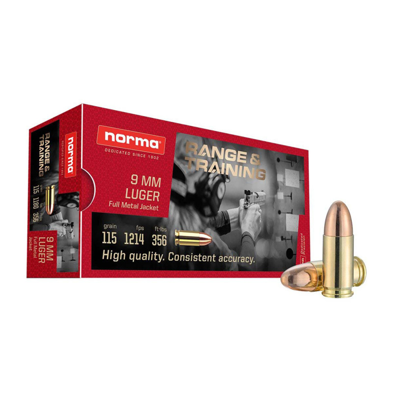 MUNITIONS NORMA 9X19 (9MM PARA) 2413718 LES 50