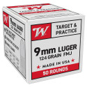 MUNITIONS WINCHESTER 9X19 (9MM PARA) CW9MM12450 LES 50
