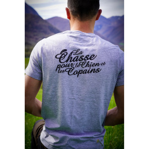 T-SHIRT CHASSE TRICOLORE LES VALEURS TRICOLORE - GRIS