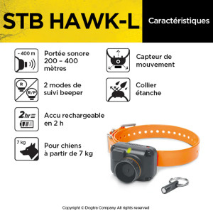 COLLIER BEEPER DOGTRA STB HAWK-L SON GRAVE FAUCON