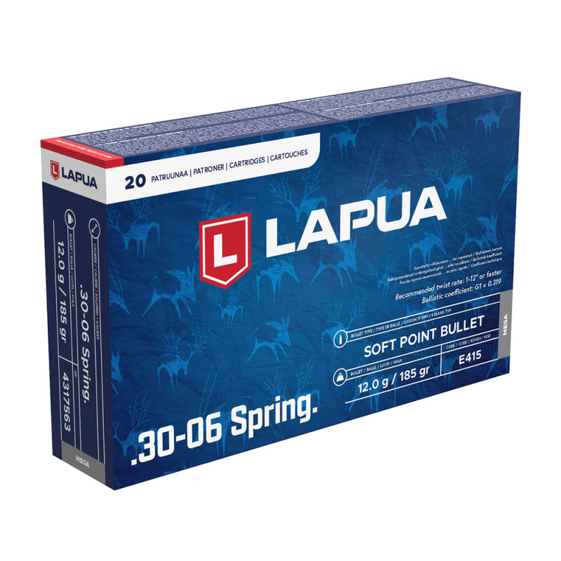 MUNITIONS BALLES LAPUA MEGA 30-06 185 GRAIN 4317563
