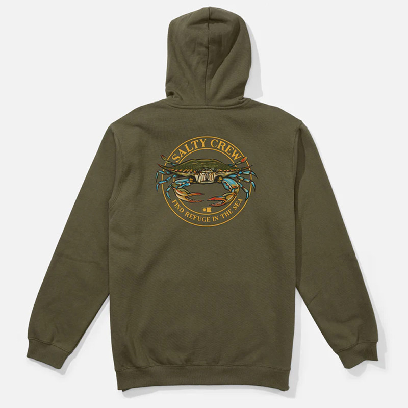 SWEAT A CAPUCHE SALTY CREW JIMMY FLEECE DUSTY OLIVE