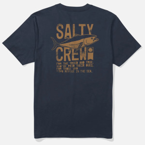 T-SHIRT SALTY CREW TRIED AND TRUE NAVY