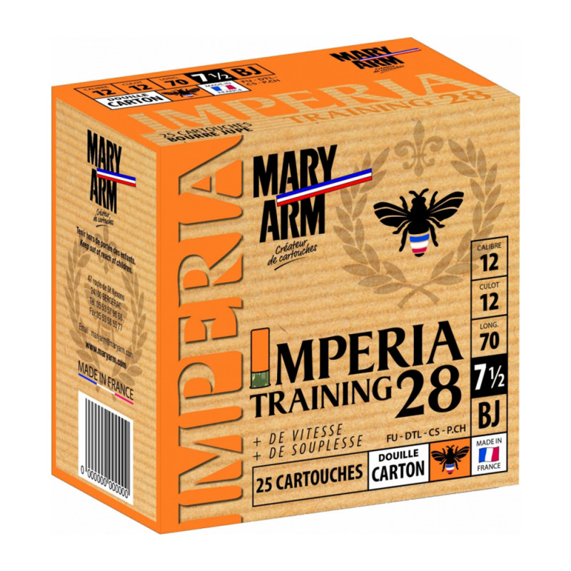 CARTOUCHE MARY-ARM IMPERIA TRAINING 28 DOUILLE CARTON