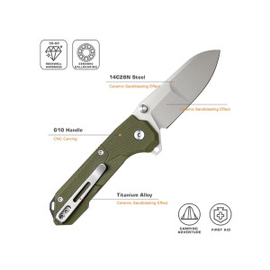 COUTEAU REMETTE COSMIC VERT RTCO-GM