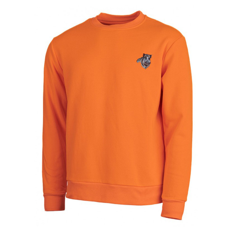 SWEAT TREELAND ORANGE BRODERIE SANGLIER