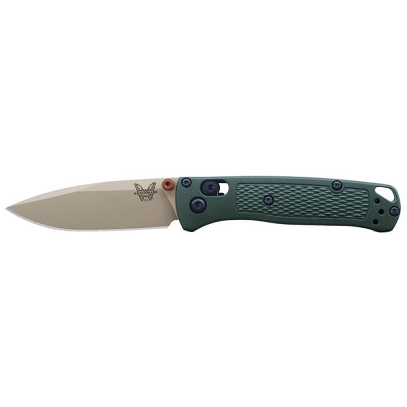COUTEAU BENCHMADE MINI BUGOUT TAIGA GREEN
