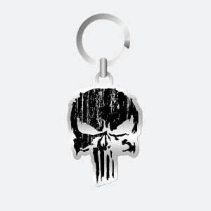 PORTE CLÉS PUNISHER NOIR