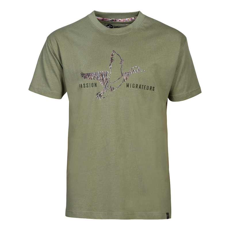T-SHIRT PERCUSSION PASSION MIGRATEURS KAKI