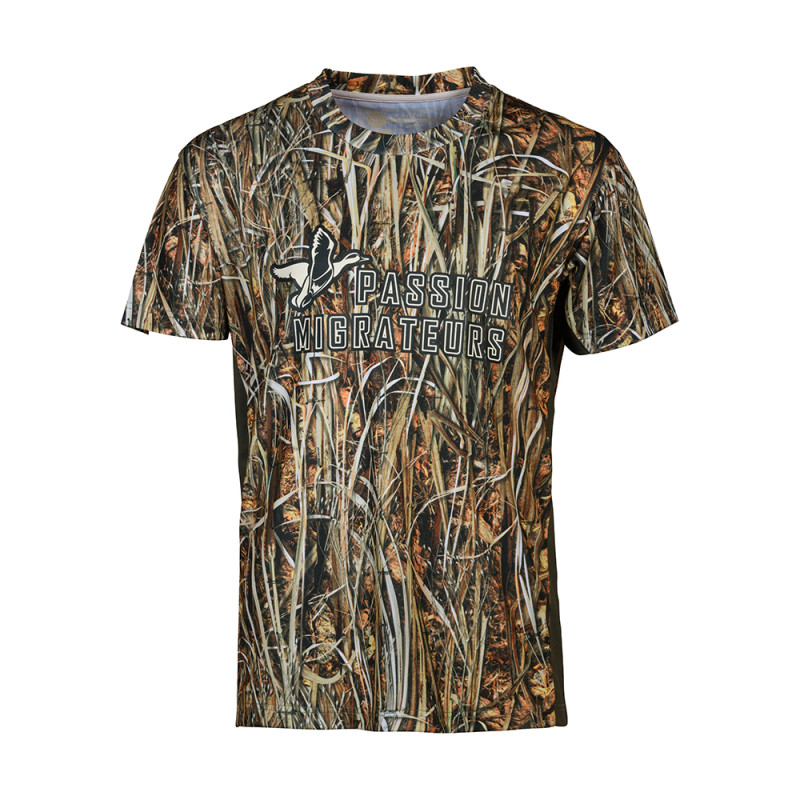 T-SHIRT ROSEAUX PERCUSSION CAMO WET
