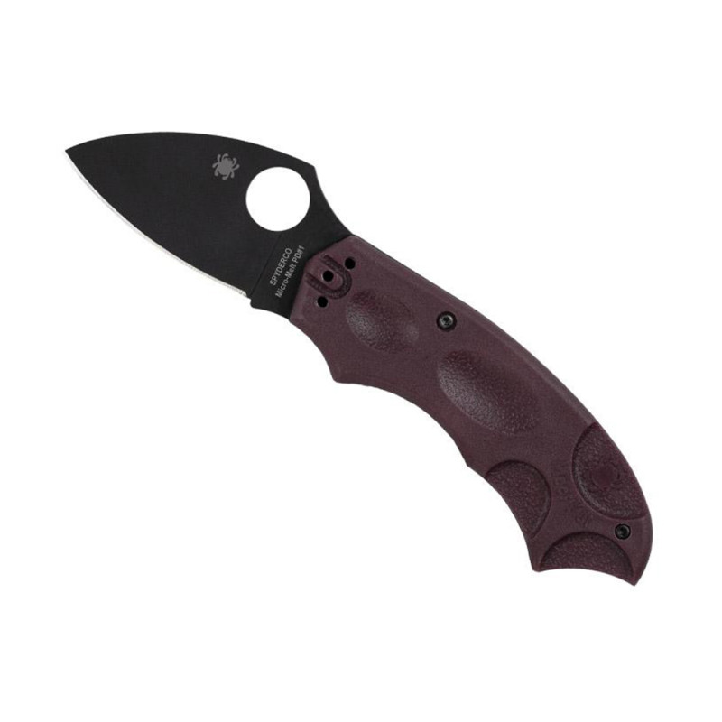 COUTEAU SPYDERCO MEERKAT BORDEAUX LAME NOIRE SPRINT