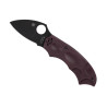 COUTEAU SPYDERCO MEERKAT BORDEAUX LAME NOIRE SPRINT