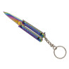 PORTE CLÉS COUTEAU PAPILLON THIRD ARC EN CIEL 5.5CM INOX