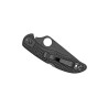 COUTEAU SPYDERCO DELICA 4 TOUT NOIR SEMI-DENTÉE