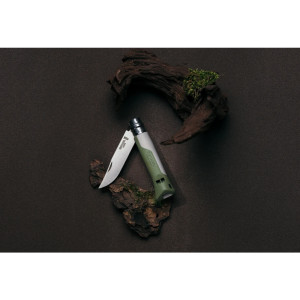 COUTEAU OPINEL N°08 HORIZON GRIS GALET ET KAKI