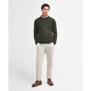 PULL BARBOUR ESSENTIAL L/WOOL SEAWEED