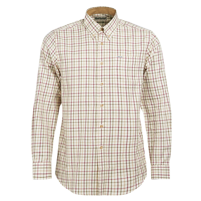 CHEMISE BARBOUR SPORTING REGULAR ROUGE/KAKI