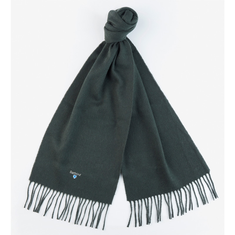 ÉCHARPE BARBOUR PLAIN LAMBSWOOL FOREST GREEN