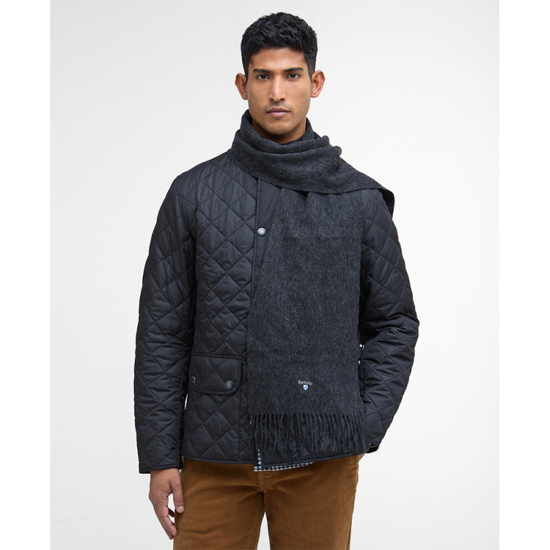 ECHARPE BARBOUR PLAIN LAMBSWOOL CHARCOAL/GREY